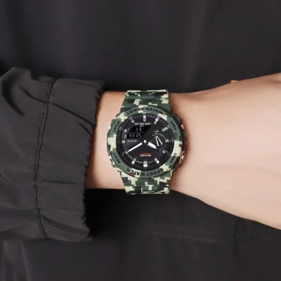 Спортивний чоловічий годинник Skmei 2351CMGN Camo Green