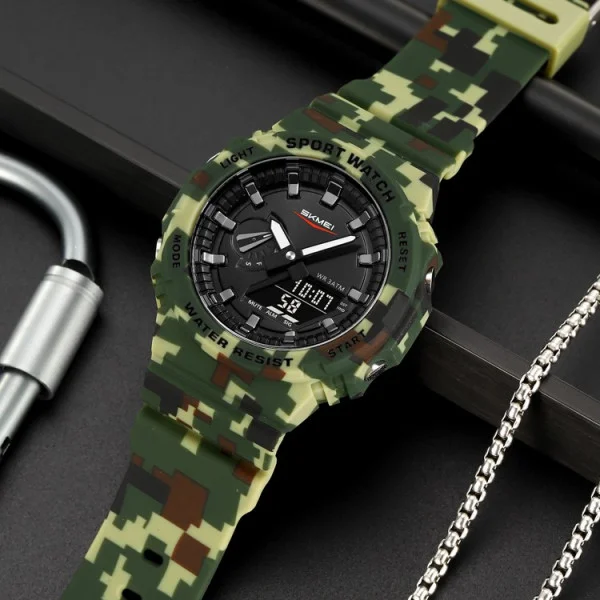 Спортивний чоловічий годинник Skmei 2351CMGN Camo Green фото 5