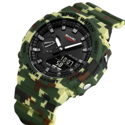 Спортивний чоловічий годинник Skmei 2351CMGN Camo Green