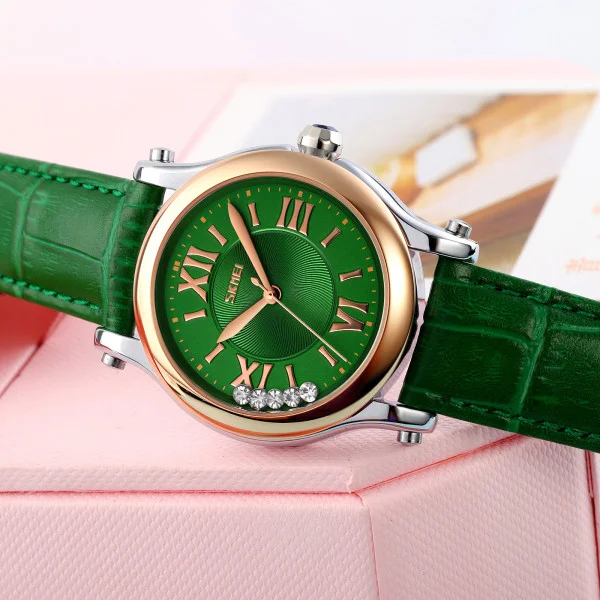 Класичний жіночий годинник Skmei 9265GN Green фото 4