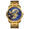 Класичний чоловічий годинник Skmei 9193GDBU Gold-Blue фото 2