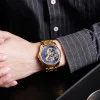 Класичний чоловічий годинник Skmei 9193GDBU Gold-Blue фото 4