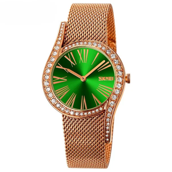 Класичний жіночий годинник Skmei 9252GN Green фото 1
