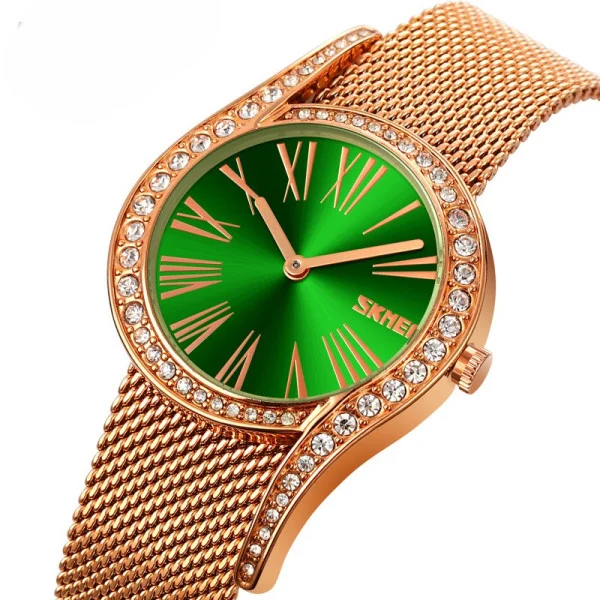 Класичний жіночий годинник Skmei 9252GN Green фото 3