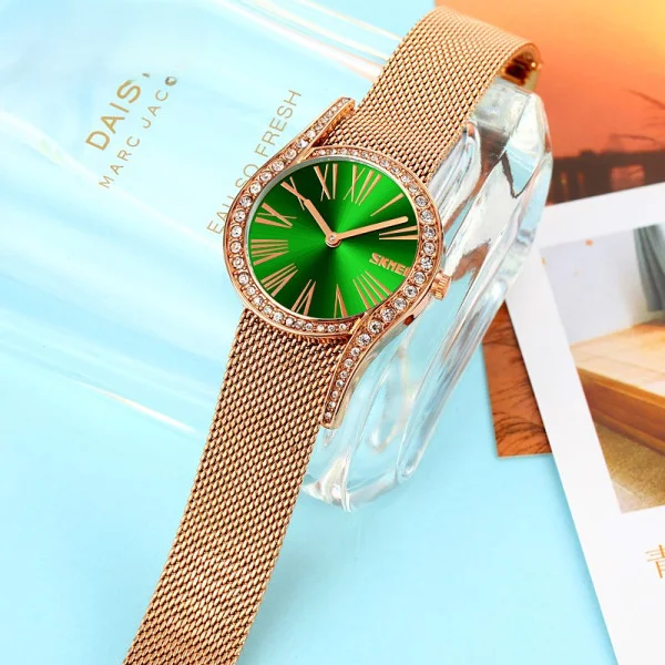 Класичний жіночий годинник Skmei 9252GN Green фото 4