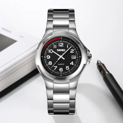 Класичний чоловічий годинник Skmei 9320SIBK Silver-Black