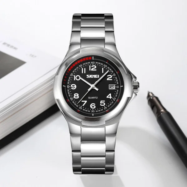 Класичний чоловічий годинник Skmei 9320SIBK Silver-Black фото 4
