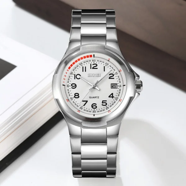 Класичний жіночий годинник Skmei 9320SIWT Silver-White фото 4