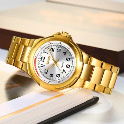 Класичний чоловічий годинник Skmei 9320GDSI Gold-Silver