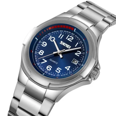 Классические мужские часы Skmei 9320SIBU Silver-Blue