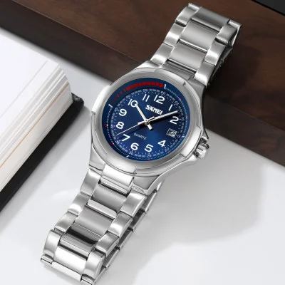 Класичний чоловічий годинник Skmei 9320SIBU Silver-Blue
