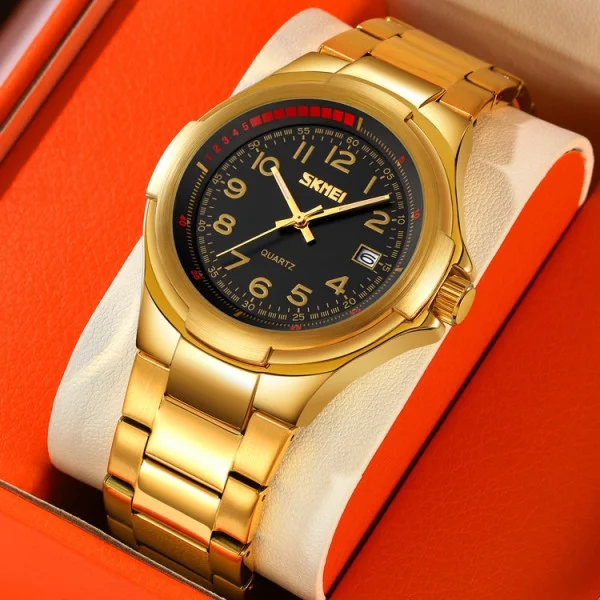 Класичний чоловічий годинник Skmei 9320GDBK Gold-Black фото 5