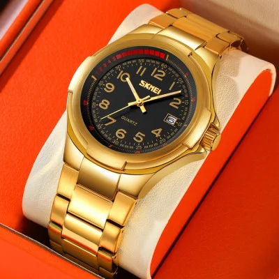 Класичний чоловічий годинник Skmei 9320GDBK Gold-Black