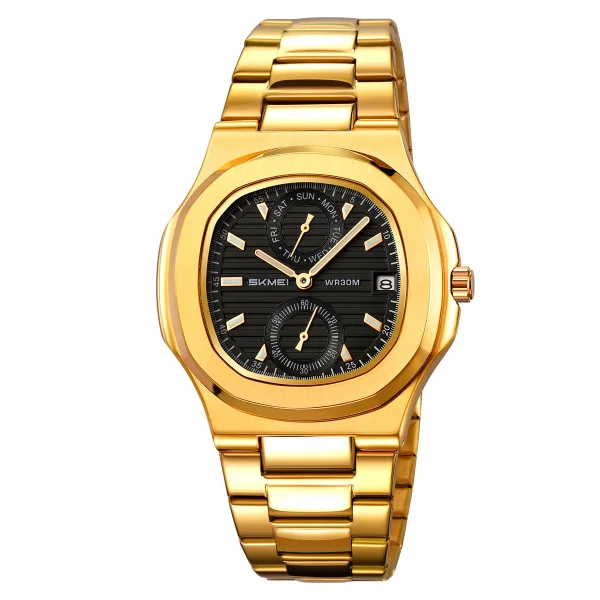 Класичний чоловічий годинник Skmei 2423GD Gold фото 1