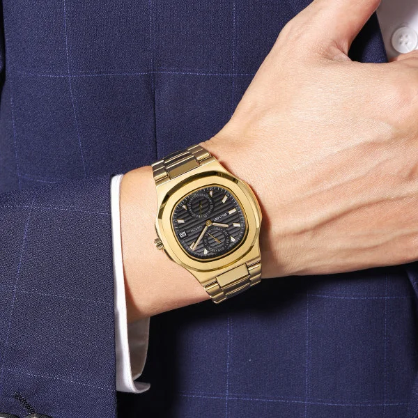 Класичний чоловічий годинник Skmei 2423GD Gold фото 4
