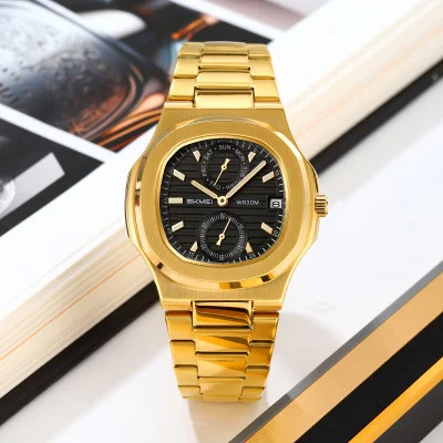 Класичний чоловічий годинник Skmei 2423GD Gold