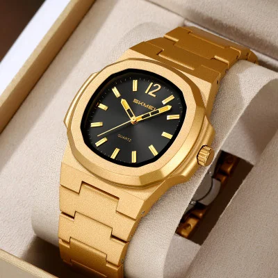 Класичний чоловічий годинник Skmei 2382GD Gold