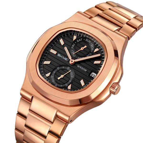 Класичний чоловічий годинник Skmei 2423RG Rose Gold фото 3