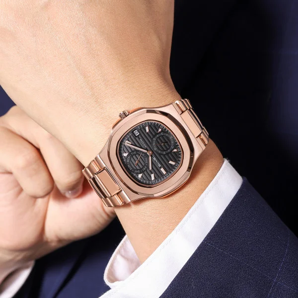 Класичний чоловічий годинник Skmei 2423RG Rose Gold фото 4