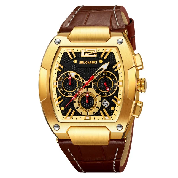 Класичний чоловічий годинник Skmei 9357GDBN Gold-Brown фото 1