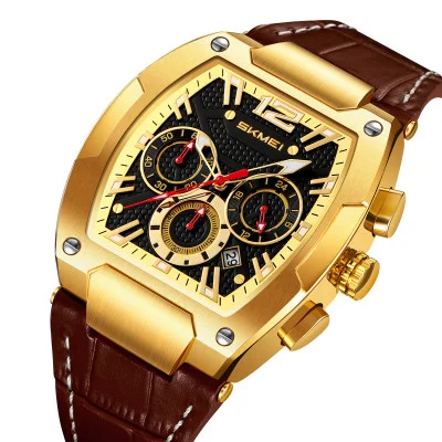 Класичний чоловічий годинник Skmei 9357GDBN Gold-Brown