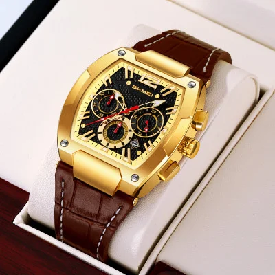 Класичний чоловічий годинник Skmei 9357GDBN Gold-Brown