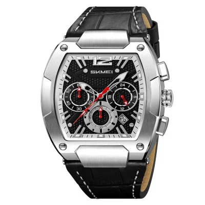 Классические мужские часы Skmei 9357SIBK Silver-Black