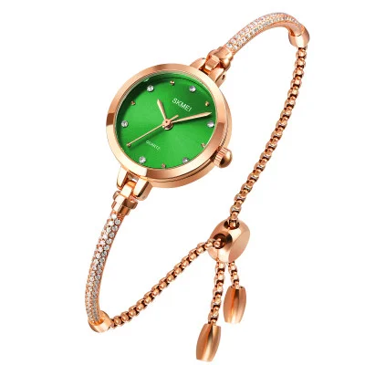 Женские часы Skmei 1805GN Green, тонкий браслет