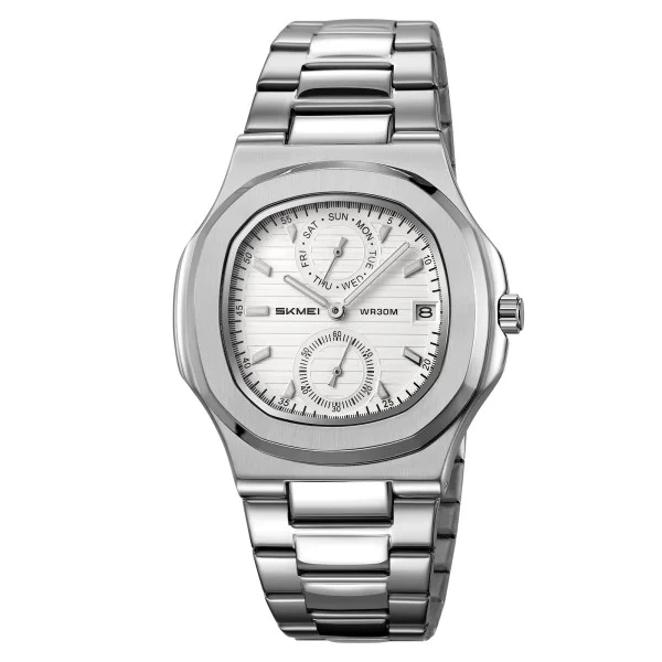 Класичний чоловічий годинник Skmei 2423SISI Silver фото 1