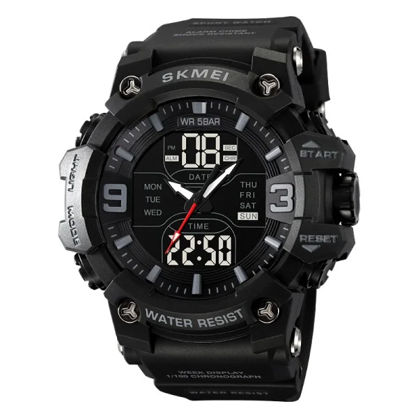 Чоловічий спортивний годинник Skmei 2222BK Black фото 1