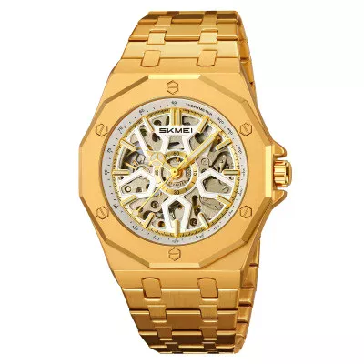Классические мужские часы Skmei M036SGD Gold Steel