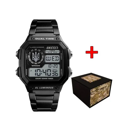 Awarder 011SIUASI Тризуб срібло Чорний + Коробка