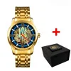 Класичний чоловічий годинник Awarder 025 Sharp Gold Blue фото 2