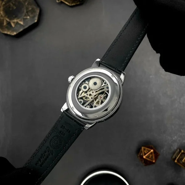 Класичний чоловічий годинник Awarder 022SIBK Mechanic Де би не був Silver-Black фото 5