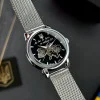 Класичний жіночий годинник Awarder 028L Silver-Black Де би не була фото 7