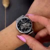 Класичний жіночий годинник Awarder 028L Silver-Black Де би не була фото 11