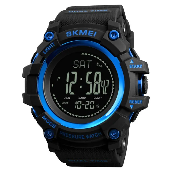 Чоловічий годинник Skmei 1358 Black-Blue Smart Watch Compass фото 1