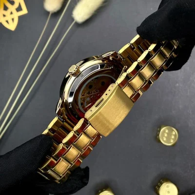 Классические мужские часы Awarder 022 Gold-Black Mechanic Metall Не Забуду Дом