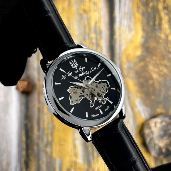 Класичний чоловічий годинник Awarder 022 Automatics Не Забуду Дім Silver-Black фото 4