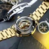 Класичний чоловічий годинник Awarder 022-3D Не Забуду Дім Gold-Black Steel фото 7