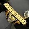 Класичний чоловічий годинник Awarder 022-3D Не Забуду Дім Gold-Black Steel фото 6