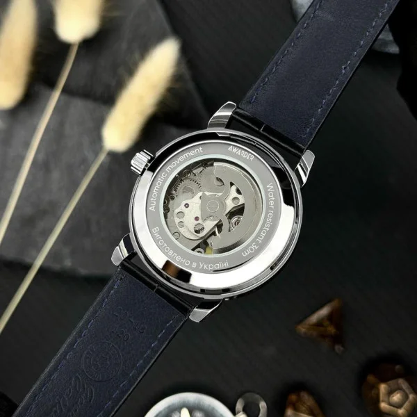 Класичний чоловічий годинник Awarder 022-3D Не Забуду Дім Silver-Black фото 7