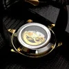 Класичний чоловічий годинник Awarder 022-3D Не Забуду Дім Gold-Black фото 10