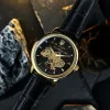 Класичний чоловічий годинник Awarder 022-3D Не Забуду Дім Gold-Black фото 11