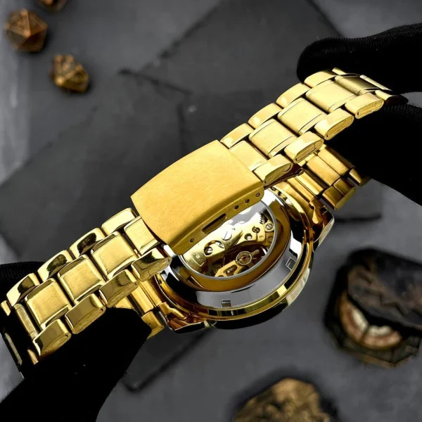 Класичний чоловічий годинник Awarder 022 Gold-Black Automatics Metall Не Забуду Дім фото 6