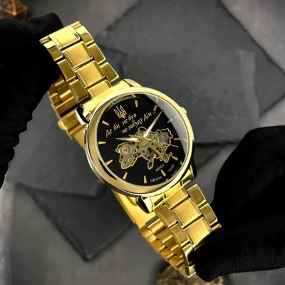Классические мужские часы Awarder 022 Gold-Black Automatics Metall Не Забуду Дом