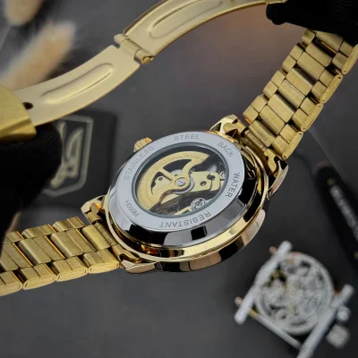 Классические мужские часы Awarder 022 Gold-Gold Automatics Metall Не Забуду Дом