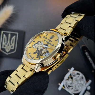 Классические мужские часы Awarder 022 Gold-Gold Automatics Metall Не Забуду Дом