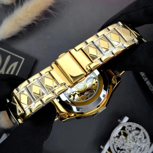 Класичний чоловічий годинник Awarder 024GD Тризуб золото Gold фото 8