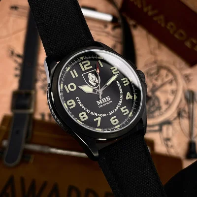 Класичний чоловічий годинник Awarder 040 Black-Black під Індивідуальний дизайн